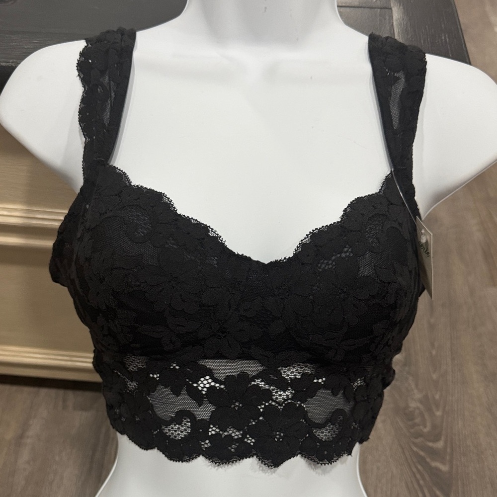 NWT Elegant Black Lace Bralette By Aerie Size XS